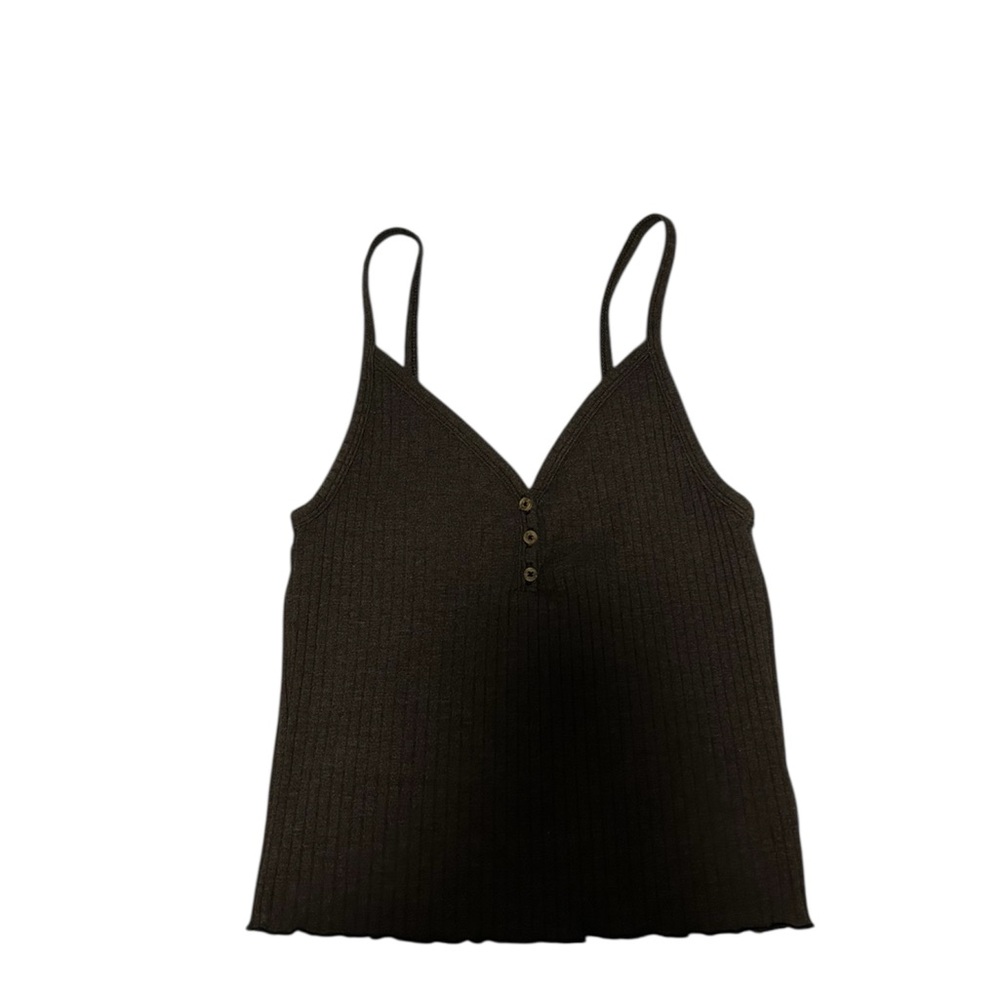 American Eagle Outfitters Black Fitted Camisole Tank